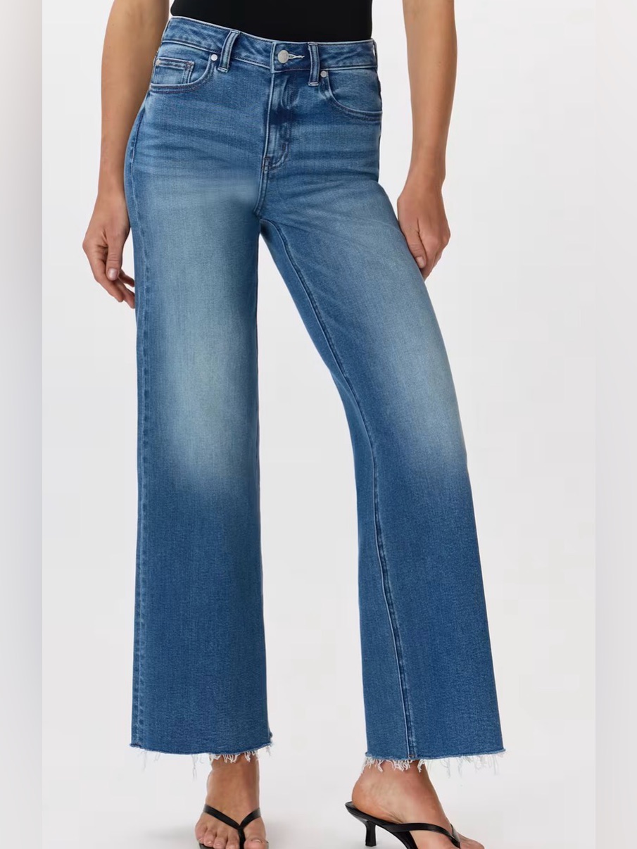 Quince Bella Stretch Wide Leg Jeans Organic Cotton High Rise Sustainable 26